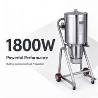 Hacheur alimentaire commercial QS832 32L, coupe-aliments en acier inoxydable 1500W avec roues pour restaurant