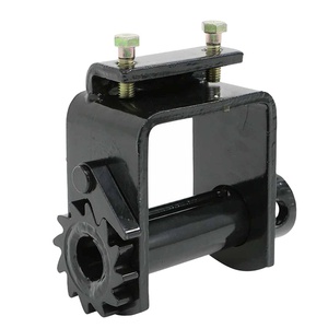 Verricello a bullone portatile da 4 pollici di alta qualità all'ingrosso argano a fettuccia a letto piatto per l'ancoraggio del carico del camion - Product Image 1