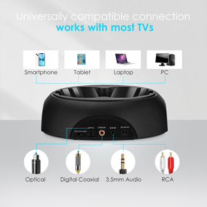 Casque audio sans fil HIFI stéréo supra-auriculaire 2026 incontournable pour regarder les événements sportifs – Faible latence AUX/RCA/Toslink numérique - Product Image 4