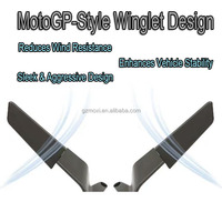 Espejos Retrovisores Universales para Motocicleta MOXI Stealth Winglet, Espejo Retrovisor de Visión Amplia HD de Aluminio de Aviación CNC para Yamaha Honda Kawasaki