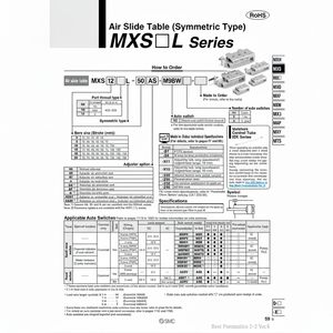 MXS8L-10โต๊ะสไลด์ลมนิวเมติก SMC - Product Image 1
