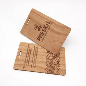 Tarjetas NFC 100% de madera reciclable y tarjeta RFID de madera, muestra gratis