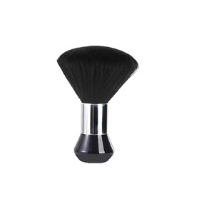 Grand pinceau à poudre en forme d'éventail, poils synthétiques doux, manche noir, pinceau de maquillage pour le visage, pour le blush et l'illuminateur - Product Image 1