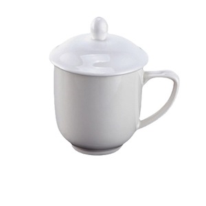 <b>Ceramic</b> Mug With Lid White Porcelain Tea <b>Cup</b> For Tea Drinking 11.5cm Height Solid Color Single <b>Cup</b> Gift Use - Product Image 4