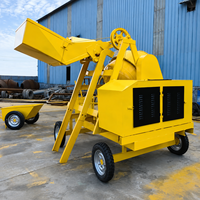 Mini bétonnière diesel, machine à mélanger le ciment portable pour la construction de maisons et les projets de construction rurale