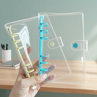 Classeur à spirale transparent en PVC A5 A6, mini, rechargeable, coloré, pour carnet de caisse et agenda, vente en gros