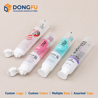 Tube cosmétique vide en plastique PE souple de 100g avec bouchon à clapet translucide pour emballage de dentifrice, crème et lotion