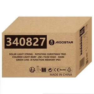 Cono decorativo luminoso per albero di Natale, illuminazione solare RGB, 2m+75cm, IP65, ideale per esterni e per abbellire l'ambiente - Product Image 3