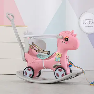 OEM plastik bebek araba sevimli at sallanan at çocuk küçük at bebek araba oyuncak genişledi baz 1-8years için üzerinde rulo değil