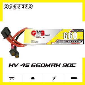 แบตเตอรี่ GAONENG GNB 4S 15.2V HV 660MAH 90C XT30 RC LiPo สำหรับโดรน FPV แบบยาว แบตเตอรี่ LiHV สำหรับโดรน Freestyle อุปกรณ์เสริมและอะไหล่ - Product Image 2