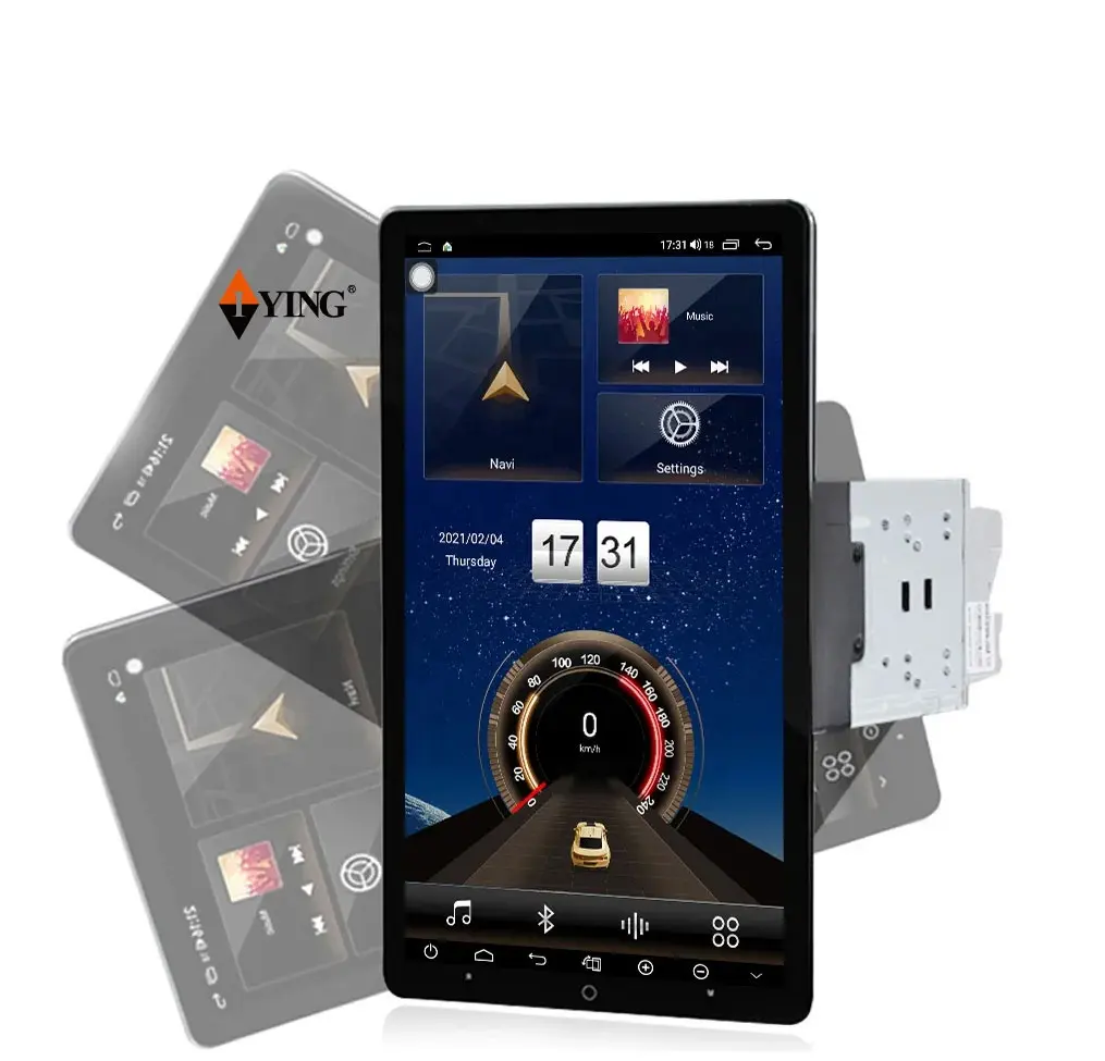 Navegador de pantalla Rotory Vertical de 13,3 pulgadas 1Din 2Din DSP Carplay Android Auto navegación GPS REPRODUCTOR DE DVD Radio para coches universales