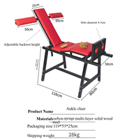 Chaise de chatouilles BDSM, tabouret d'entraînement, cadre de retenue pour membres fixes avec anneaux de pieds, ensemble de retenue pour les pieds