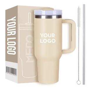 Venta al por mayor: Vaso térmico de acero inoxidable de 40 oz con asa y pajita - Product Image 1