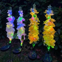 Lampes solaires LED en forme de jacinthe, étanches IP65, pour jardin, allée et aménagement paysager, lumière blanche chaude 2700K, pour extérieur et fêtes