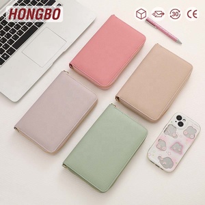 Hongbo, superventas, sin impuestos, 28 colores, listo, A6, carpeta de cuero con cremallera, billetera para dinero, planificador de presupuestos con correa para la muñeca - Product Image 1