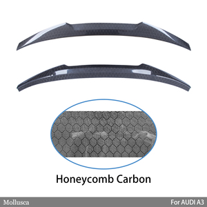สปอยเลอร์หลังทรง M4 สำหรับ A3 S3 RS3 8V วัสดุคาร์บอนไฟเบอร์ลายรังผึ้งแท้ ปี 2013-2020 - Product Image 2