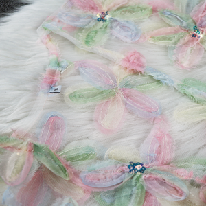 कस्टम पुष्प कढ़ाई खुला बाया सेट दुबाई कार्डिगन मुस्लिम महिलाओं लक्जरी थोक इस्लमिक फीता फूल - Product Image 6