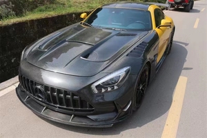 Couverture de moteur en fibre de carbone <span class=keywords><strong>prix</strong></span> usine de style série noire pour capot <span class=keywords><strong>Amg</strong></span> gt <span class=keywords><strong>gts</strong></span> gtc gtr de haute qualité - Product Image 4