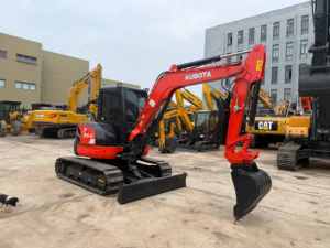 Mini-excavatrice KUBOTA U55-4 d'occasion en excellent état, haute qualité, bien entretenue, économique en carburant, capacité de godet standard, en stock - Product Image 4