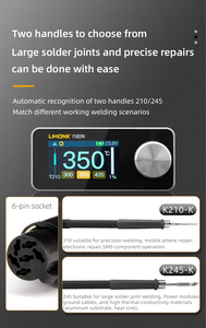 Estación <span class=keywords><strong>de</strong></span> Soldadura Eléctrica Inteligente K9 <span class=keywords><strong>de</strong></span> 150W, Kit <span class=keywords><strong>de</strong></span> Estación <span class=keywords><strong>de</strong></span> Desoldadura Digital <span class=keywords><strong>de</strong></span> Fusión Rápida <span class=keywords><strong>de</strong></span> <span class=keywords><strong>Estaño</strong></span> con Soldador C210 C245 - Product Image 6