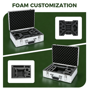 Caja de Herramientas Resistente Personalizada de Fábrica, Maleta de Aluminio para Transporte, Estuche de Aluminio para Viaje con Interior de Espuma Personalizable - Product Image 1
