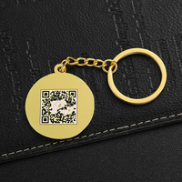 Promo Vente Double Face Logo Porte-clés Pas Cher Personnalisé Qr Code Logo Porte-clés Métal Or Doux Émail Porte-clés