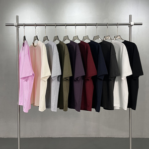 เสื้อยืดคอกลม100% ลำลองแขนสั้นโอเวอร์ไซส์ใส่สบายระบายอากาศได้ดีพิมพ์ลาย245กรัม - Product Image 1