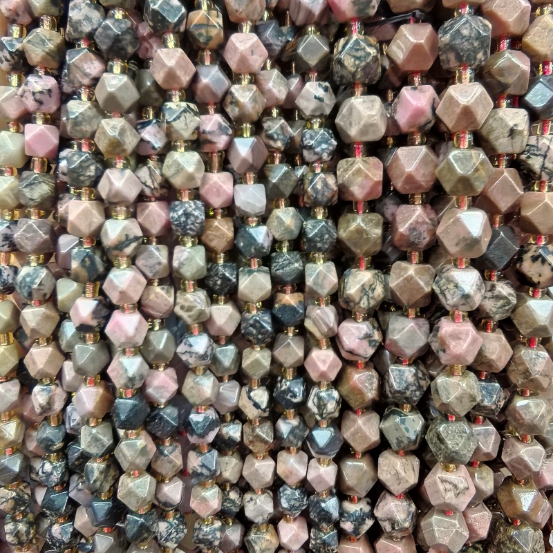 Wholesale 6mm 8mm Gemstone Natural Stone Beads Star Polygon Cut Crystal Quartz Morganite Loose Beads for DIY Jewelry Making