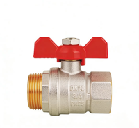 Vanne à boisseau sphérique en laiton pleine passée OMANS D1015, filetage NPT 1/2 pouce, pour coupure d'eau, joint PTFE, 10 bars, garantie 5 ans, manuelle, OEM