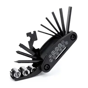 Bicycle Accessories Bicycle repair kit 16 in one multi-functional mountain bike repair Tools kit folding wrench set