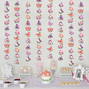 Hermosas decoraciones <span class=keywords><strong>de</strong></span> cuerda <span class=keywords><strong>de</strong></span> mariposa, tiras colgantes <span class=keywords><strong>de</strong></span> Latte coloridas, pincho <span class=keywords><strong>de</strong></span> fiesta, costura, mariposa decorativa - Product Image 3