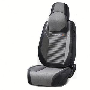 Housse de siège de voiture 5 pièces en cuir Nappa respirant toutes saisons, style professionnel/luxe, en lin, kits intérieurs élégants universels - Product Image 2