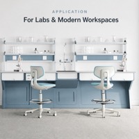 Chaise de laboratoire médical hospitalier ergonomique, tabouret réglable anti-statique