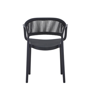 Sedia <span class=keywords><strong>da</strong></span> <span class=keywords><strong>Giardino</strong></span> in Plastica con Braccioli, <span class=keywords><strong>Design</strong></span> Semplice e Casual per Cortile, Balcone, Caffetteria, Esterni e Tempo Libero - Product Image 3