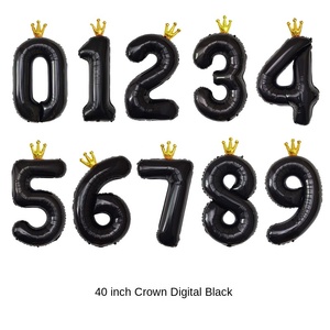 Nuevo Globo de Aluminio Brillante con Forma de Número del 0 al 9 para Decoración de Fiestas de Cumpleaños, Bodas, Navidad, Halloween, <span class=keywords><strong>40</strong></span> Pulgadas - Product Image 4