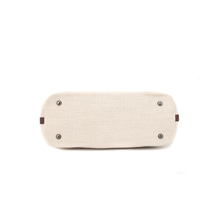 Sac fourre-tout en toile de coton robuste avec bandoulière longue en PU multi-poches réutilisable avec logo personnalisé imprimé - Product Image 5