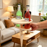 Table de pique-nique portable avec porte-verres, mobilier d'extérieur pour la plage, le jardin et les sorties, pour le rangement du vin et des articles de plage
