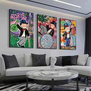Prix d'usine, haute qualité, Affiche Monopoly et inspirante sur l'argent, Impression d'image HD, Œuvre d'art, Décoration murale pour la maison, Peinture murale POP - Product Image 1
