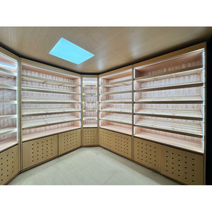 Cave à cigares personnalisée Walk in Led Smoke Shop Présentoir à tabac Vitrine à cigares Vitrine murale pour <span class=keywords><strong>magasin</strong></span> Armoire à cigares - Product Image 4