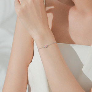 Pulsera de Cadena con Lingote de Morganita Rosa en Plata de Ley S925 para Mujer - Regalo de Aniversario, Versión de Cobre Personalizable - Product Image 2