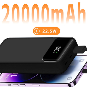 Batería Externa de Alta Capacidad 20000mAh con Carga Rápida PD22.5, 3 Cables Integrados, Estación de Carga - Product Image 2