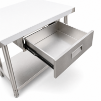 Table de travail professionnelle robuste, comptoir d'îlot de cuisine, table de préparation alimentaire polyvalente pour restaurant, traiteur et cuisine