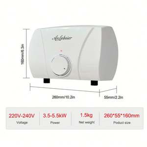 Manual de control 5500W 220V Elemento Calefactor Acero Inoxidable Anlabeier Calentador Electrico Sin Tanque Uso - Product Image 5