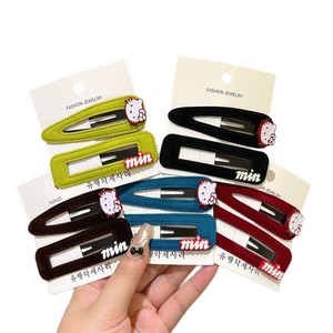 Fermaglio per capelli artigianale in cristallo con <span class=keywords><strong>lettere</strong></span> intagliate in stile coreano, novità 2025, per frangia laterale da donna - Product Image 5
