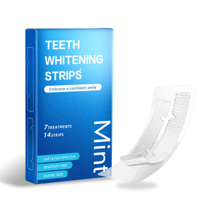Meilleure vente, nouveau paquet, bandes de <span class=keywords><strong>blanchiment</strong></span> des dents brillantes, 7 traitements, bandes de dents blanches professionnelles 100% sans résidus - Product Image 1