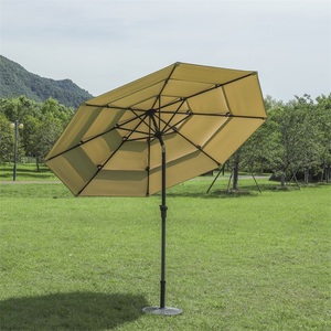 Sombrilla de Lujo de Tres Pisos con Diseño de Pagoda <span class=keywords><strong>Rosa</strong></span> para Niñas, Diseño Moderno para Uso en Exteriores, Parques y Playas, la Más Vendida para Hoteles y Restaurantes - Product Image 4
