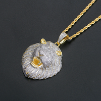 OUGEPHELI Vente en gros Collier de bijoux avec pendentifs breloques en laiton écologique, zircon cubique CZ, motif animal, style Hip Hop, tendance