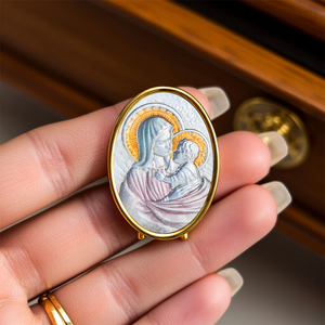 Figura Decorativa de la Virgen María en Acero Inoxidable, Hecha a Mano, Personalizable, Artesanal, Religiosa, para el Hogar, Venta al Por Mayor OEM/ODM - Product Image 6