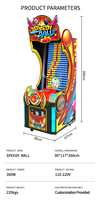 Machine de jeu à monnayeur en acier inoxydable pour centre de divertissement familial, à fort rendement, avec garantie d'un an, en anglais