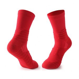 Chaussettes de sport professionnelles pour hommes, mi-mollet, en tissu éponge, absorbantes, antidérapantes, à semelle épaisse et respirantes - Product Image 3